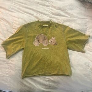 Palm Angels distressed crop tee - Medium